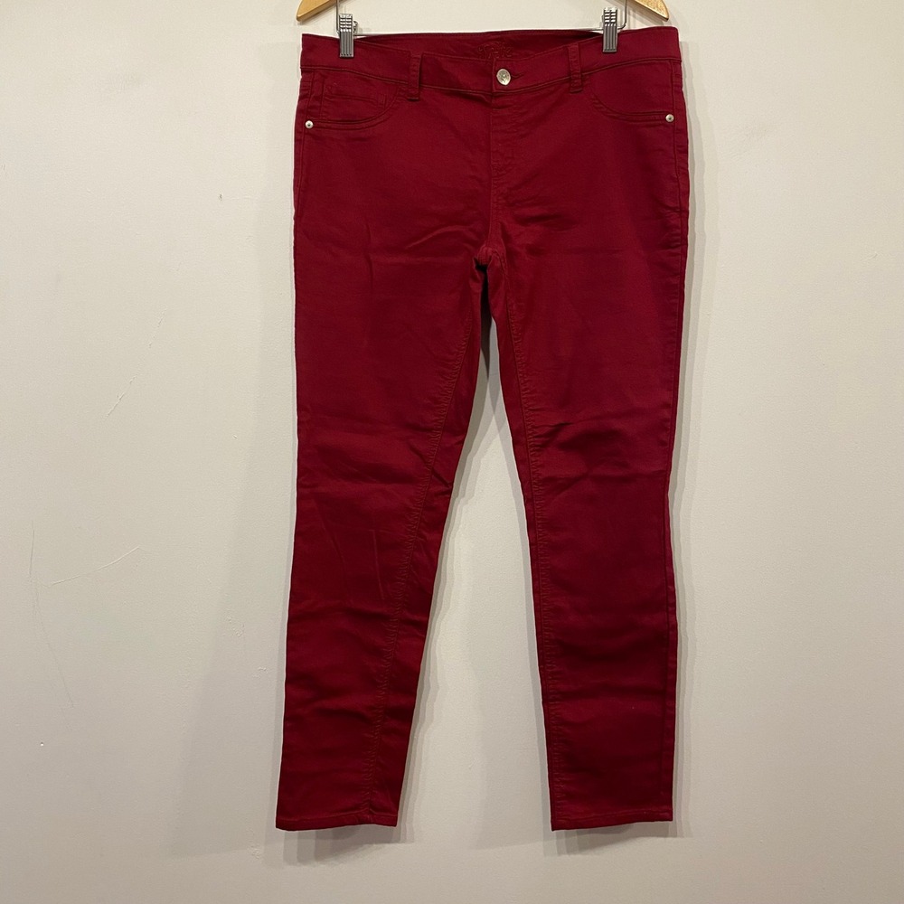 Justice Simply Low Jegging Burgundy Red Skinny Pants Girls 18.5 Plus Size